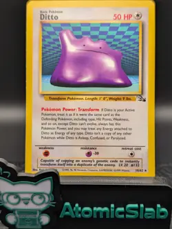 Pokemon TCG Ditto 18/62 Fossil Regular Non-Holo Vintage WOTC 1999 (NM) - Image 1