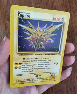Pokemon TCG Zapdos Fossil 30/62 rare unlimited 1999 WOTC NM - Image 3