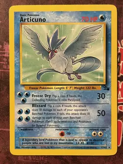 Articuno - Pokemon Fossil 17/62 - Rare - Unlimited - NM - Image 1