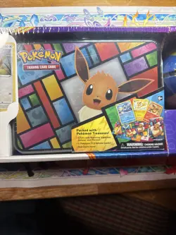 Pokemon TCG: Eevee Collector's Treasure Chest - 2 Poke Ball Tins -11 Total Packs 820650101373 - Image 3
