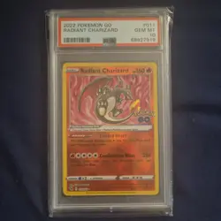 PSA GEM MT 10 Pokemon TCG Radiant Charizard 011/078 Pokemon GO Holo (2022) - Image 3