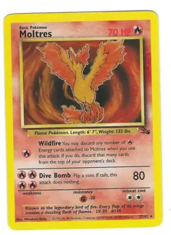 Pokemon TCG: Moltres - 27/62 - WOTC Fossil (Unlimited) - NM - Image 1