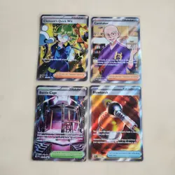 Pokemon Full Art Ultra Rare Lot of 4 Clemont, Caretaker, Battle Cage, Blowtorch - Image 1