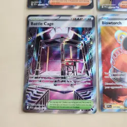 Pokemon Full Art Ultra Rare Lot of 4 Clemont, Caretaker, Battle Cage, Blowtorch - Image 5