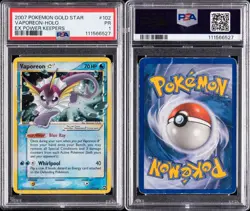 Vaporeon Gold Star 102/108 2007 Pokemon EX Power Keepers PSA 1 - Image 3