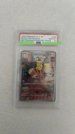 2023 Pokemon Detective Pikachu Japanese SV-P Promo #098 PSA 10 - Image 1