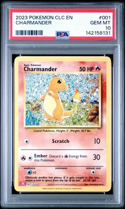 Pokemon TCG Classic Collection CLC 2023 #001/034 Charmander PSA 10 - Image 1