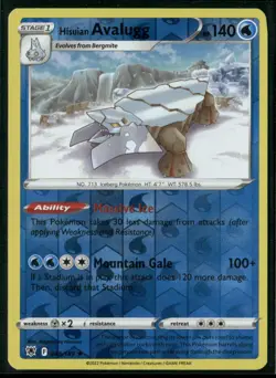 Pokemon SWSH10: Astral Radiance #048/189 Hisuian Avalugg Reverse Holo Rare, NM - Image 1