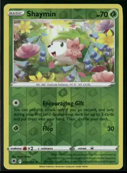 Pokemon SWSH10: Astral Radiance #014/189 Shaymin Reverse Holo Rare, NM - Image 1