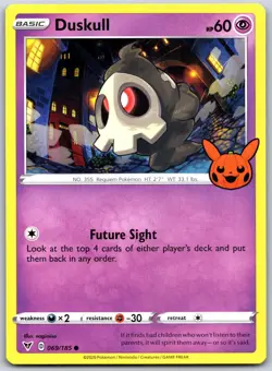 Duskull 069/185 Common Trick or Trade BOOster 2023 Pokemon Near Mint - Image 1