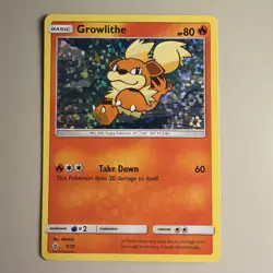 Growlithe 1/12 McDonald's 2018 Promos Confetti Holo Pokemon TCG - Image 1