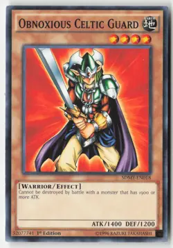 Yugioh - Obnoxious Celtic Guard SDMY-EN018 1st Edition - Structure Deck: Yugi Mu - Image 1