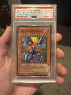 Yu-Gi-Oh! Blue-Eyes Shining Dragon Super Rare Promo MOV-EN001 PSA 6 EX-MT - Image 1