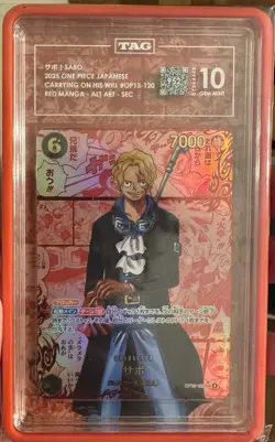 Tag 10 Sabo Manga Alt Art Carrying on His Will ONE PIECE Card Japanese - Image 1