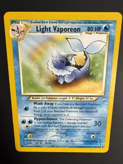 Light Vaporeon - 52/105 - Pokemon Neo Destiny Unlimited Card WOTC NM - Image 3