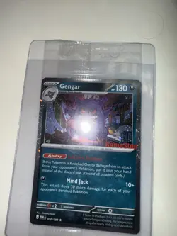 Pokemon TCG Holo Gengar GameStop Sealed Promo Card Partial SWIRLSU Mind Jack - Image 2