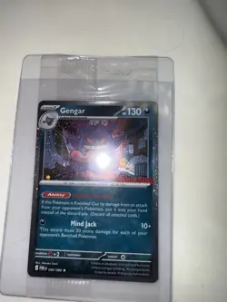 Pokemon TCG Holo Gengar GameStop Sealed Promo Card Partial SWIRLSU Mind Jack - Image 3