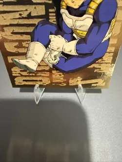 1999 Dragon Ball Z brooding Vegeta Gold Foil Card / G-8 rare original - Image 4