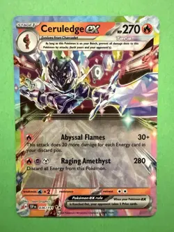 Pokemon Ceruledge ex 036/191 Surging Sparks Double Rare NM Card w/ Free Shipping - Image 1