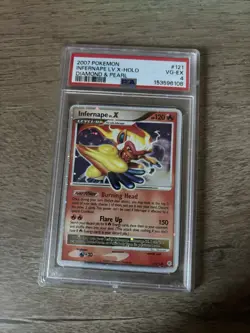 Pokemon TCG Infernape LV.X Holo Rare Card Diamond & Pearl 121/130 PSA 4 - Image 1
