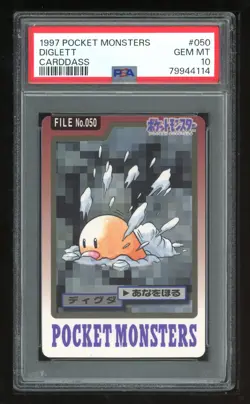Pokemon Japanese Carddass 1997 050 Diglett Card 50 Bandai PSA 10 79944114 - Image 1