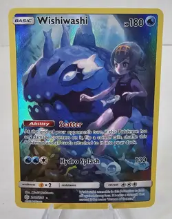 Pokemon Wishiwashi Secret #240/236 Holofoil Cosmic Eclipse Sun & Moon Pokemon - Image 1