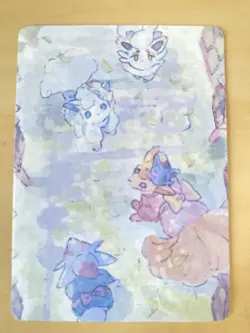 Anime ART STYLE Vulpix Fan Full Art Pokemon Custom Card/perfect bookmark - Image 1