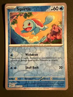 Pokemon TCG Squirtle 7/165 151 Reverse Holo NM - Image 1