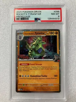 PSA 8 Team Rocket's Tyranitar #096 Pokemon Destined Rivals Promo - Image 1