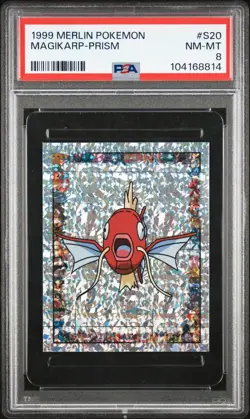 PSA 8 - 1999 Merlin Pokemon MAGIKARP-PRISM #S20 (8814) - Image 1