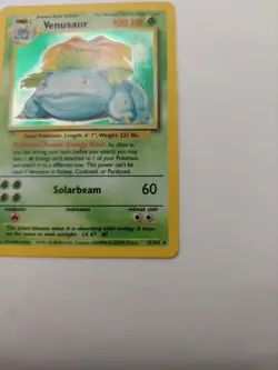 Venusaur 015/102 Base Set Holo Hp/Mp Pokemon Free Shipping - Image 4