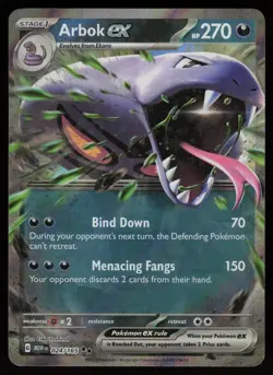 ARBOK EX 024/165 DOUBLE RARE 151 POKEMON NM/M - Image 1