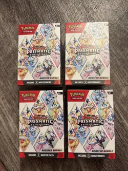 Pokemon Prismatic Evolutions Booster Bundle Lot of x4 *SEALED* IN HAND ✅ - Image 1