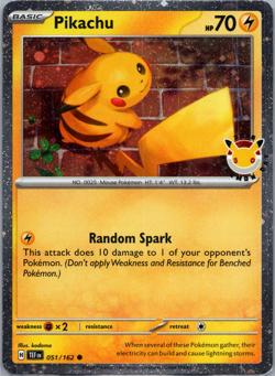 Pikachu 051/162 - Pokemon Day 2026 Stamped 30th Anniversary Cosmos - Near Mint - Image 1