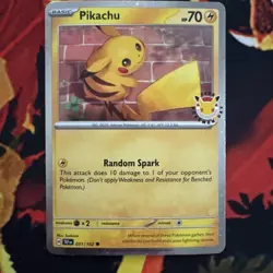 Pokemon TCG Pikachu 051/162 2025 Pokemon Day 30th Anniversary - Image 1