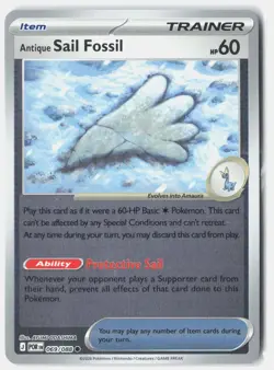 Antique Sail Fossil 069/088 Common Perfect Order Pokemon Reverse Holo NM - Image 1