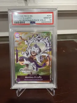 2024 ONE PIECE OFFLINE REGIONALS PACK 2024 VOL.2 P-041 MONKEY D. LUFFY PSA 10 - Image 1