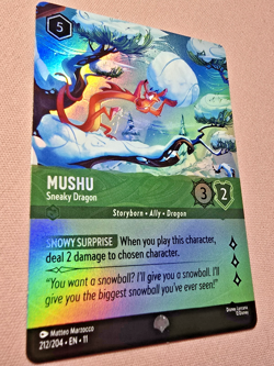 Mushu - Sneaky Dragon | EPIC | Disney Lorcana Winterspell | 212/204 | Foil Nm - Image 2