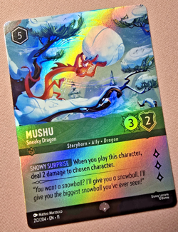 Mushu - Sneaky Dragon | EPIC | Disney Lorcana Winterspell | 212/204 | Foil Nm - Image 4