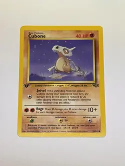 1st Edition Cubone 50/64 Jungle Common Pokemon TCG Vintage WotC 1999 NM - Image 1