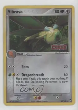 Vibrava Reverse Foil Pokemon EX Power Keepers #40 2007 - Image 1