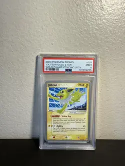 2008 Pokemon Promo Jolteon Gold Star World Champ Psychic Lock #101 PSA 9 - Image 1