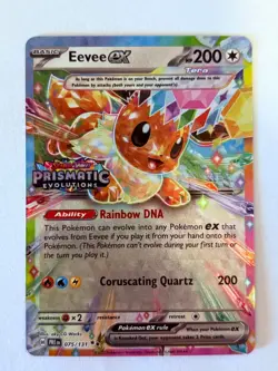 Eevee ex 75/131 STAMPED Pokemon Prismatic Evolutions Surprise Box Promo - Image 1