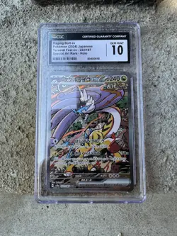 Pokemon Raging Bolt ex Terastal Festival Japanese Special Art Rare #222 CGC 10 - Image 1