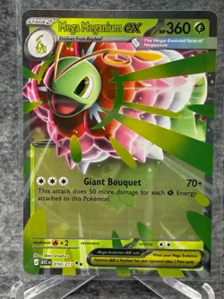 Pokemon ME: Ascended Heroes Mega Meganium ex 010/217 Double Rare - Image 1