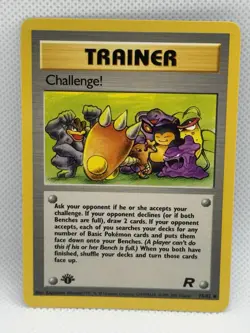POKEMON CHALLENGE! 74/82 1ST EDITION TRAINER TEAM ROCKET LP Pokemon - Image 1