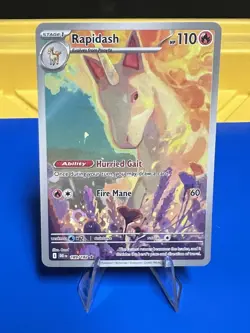 Pokemon TCG Rapidash 189/182 Illustration Rare Destined Rivals Holo Nm - Image 1