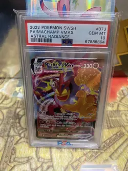 PSA 10 2022 Pokemon SWSH Full Art FA Machamp VMAX 073/189 Astral Radiance ENG - Image 1
