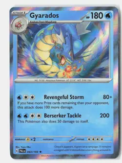 Gyarados Holo 043/193 Rare Paldea Evolved Pokemon Near Mint - Image 1