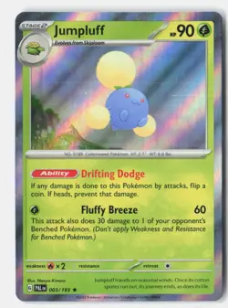Jumpluff Holo 003/193 Rare Paldea Evolved Pokemon Near Mint - Image 1